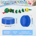 PATIKIL 38mm/1.5" Inner Plastic Bottle Cap, 100Pcs Replacement Screw Bottle Cap Storage Jug Lids for Craft DIY Juice Water Milk, Blue
