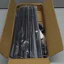 GXOACKJ Double Curtain Rods for Windows 66 to 120 inch, 1 Inch Black Adjustable Around Heavy Duty Decorative Drapery Rod For Room