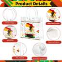 24 Pcs Juneteenth Gift Bags Black History Month Gift Bags with Handles Juneteenth Party Favors Clear PVC Gift Bags African American Goodie Bags for Freedom Day Independence Day, 8 x 8 x 3.15 Inch