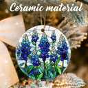 7 x Texas Bluebonnet Ornament, Christmas Ornaments: Christmas Tree Decorations, Holiday Decor, Stocking Stuffers, Gift Ideas, Xmas Gift, Flower Lover Gifts & Gifts for Women