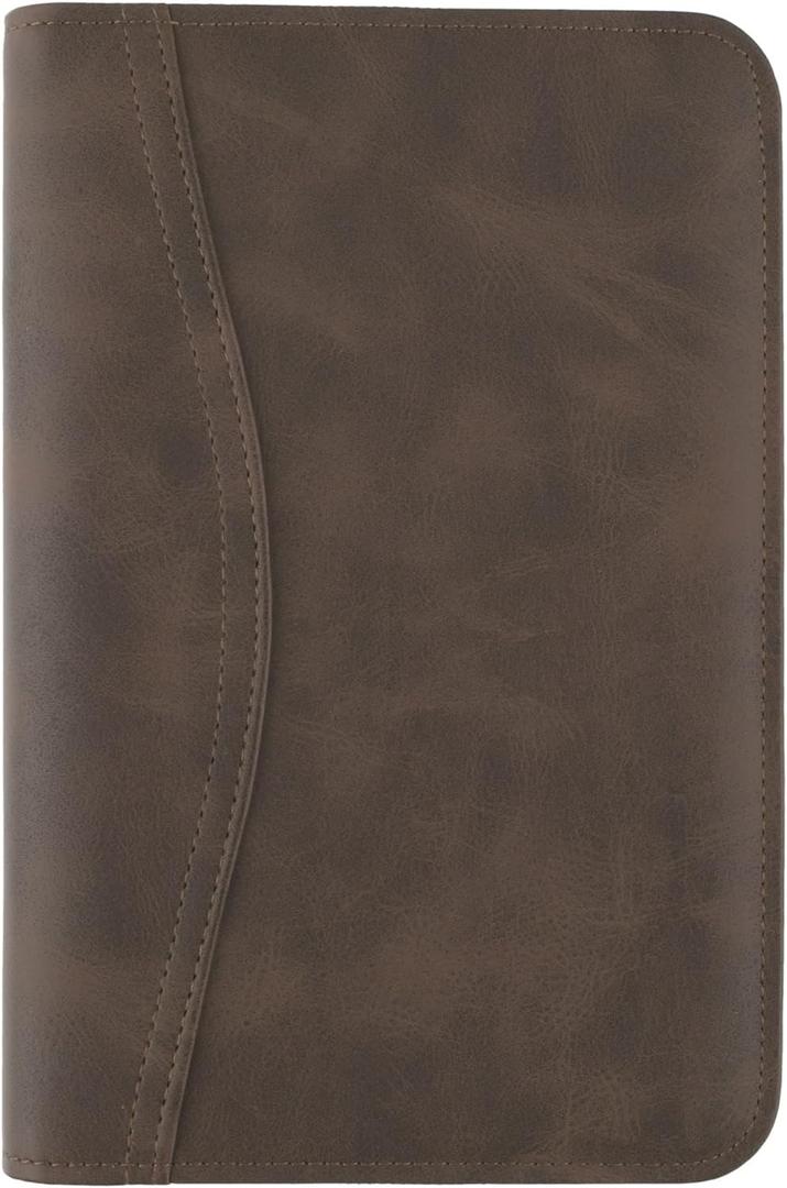 AT-A-GLANCE Simulated Leather Undated Starter Set, D43074 DAY-TIMER, Portable Size, Distressed Brown (033-0140-04)