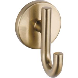 Delta Trinsic (1-Pack) Towel Hooks Champagne Bronze Single Bathroom Hooks Wall Mounted for Robes & Towels Hand Towel Hook Holder Kitchen, Bathroom Accessories (2-1/4 Inches)
