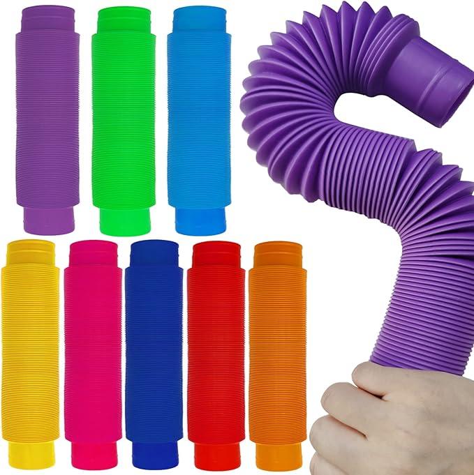 19pcs Large Pop Tubes Sensory Fidget Toys for Party Favor, Big Pop Tubes Bulk for Classroom Prizes Goodie Bag Stuffers, Kids Toddlers Adults Jumbo Toys for Birthday Christmas Valentine Gift