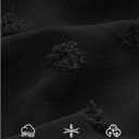 ZESICA Boho Fall Maxi Dresses for Women 2025 Dressy Casual Long Sleeve Swiss Dot Tiered Flowy Swing Wedding Guest Long Dress (Black, M)