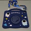 Kids Case for Apple iPad A16 11" 11th 10th Gen 10.9" 2025 2022, Cute Design EVA Kickstand Shockproof Kids Friendly Bumper Case with Shoulder Strap Cover for iPad 11th 10th Gen, Blue Spaceman