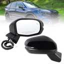 Lqito Right Passenger Side Mirror Compatible With 2023-2027 Honda CRV CR-V With Power Glass Manual Folding Heated Turn Signal Blind Spot Black Replace#76208-3A0-A91(8Pins)