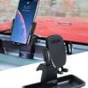 Savadicar Dash Phone Mount, Easy Clamp Smart Cell Phone Holder Compatible with 2011 2012 2013 2014 2015 2016 2017 2018 Jeep Wrangler JK JKU, Interior Accessories, Black