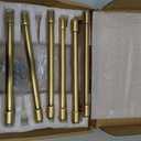 6 x Gold Metal Furniture Legs Set, Replacement Support Legs with Mounting Hardware for Sofa, Cabinet, Table and DIY Furniture