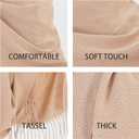 Winter Scarf for Women Cashmere Feel Pashmina & Blanket Wrap Cozy Fashion Shawl Ideal Christmas & Holiday Gift (Camel)