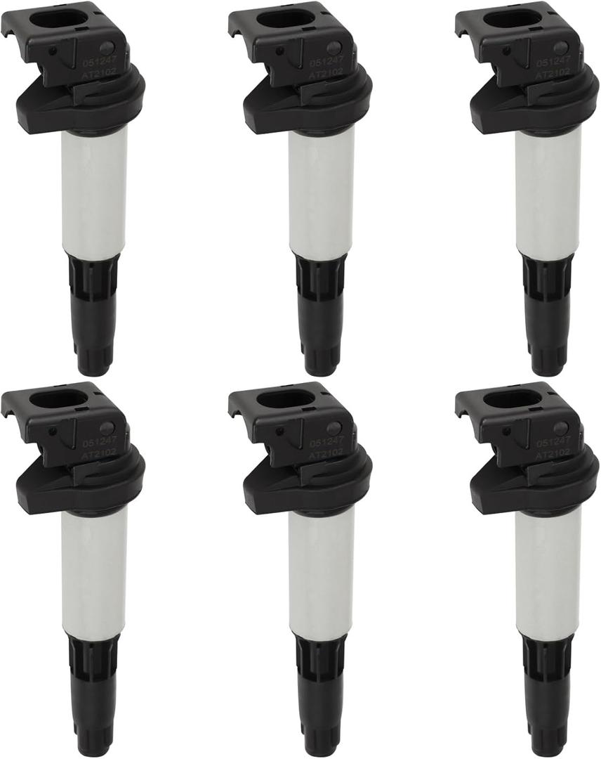 ROADFAR 3-Pins Pack of 6 Ignition Coil Pack Equivalent with OE UF522 UF515 C1404 2004-2006 for BMW X5 3.0L/L6,2004-2006 for BMW X3 3.0L/L6