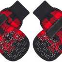 EXPAWLORER Anti-Slip Dog Socks-Double Sides Grips Traction Control on Hardwood Floor,Dog Shoes for Hot/Cold Pavement,Best Paw Protector,Prevents Licking,for Puppy Medium Senior Dogs