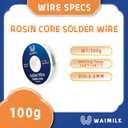 63-37 Tin Lead Rosin Core Solder Wire 4Pcs Sn63-Pb37 Rosin Core Solder Wire for Electrical Soldering(0.8mm 400g)
