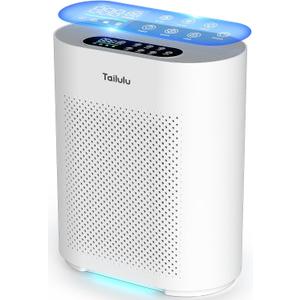 Air Purifiers for Home Large Room up to 2200ft, PM2.5 Air Quality Sensor Smart Mode, 20dB Sleep Mode & Night Light, H14 HEPA Filter Air Purifiers for Bedroom, Pets, Dust, Pollen, Tailulu HQKJ-180