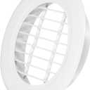 PATIKIL 10" Round Air Vent, Single Louver Grille Cover Aluminum Alloy Soffit Vent HVAC Ventilation for Ceiling Wall Roofing Bathroom Kitchen Garage Duct Shed Garage, White