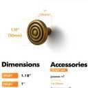 Cabinet Knobs 10 Pack Antique Brass Round