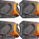 Snowboard Wall Rack for Garage - Fits Any Ski/Board, Damage-Free Storage Mount Holders, Space-Saving Winter Gear Organizer (4 Pack, Sunrise Orange)