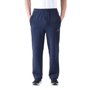 Zoulee Men's Casual Cotton Jogger Sweatpants Zipper Front Pants Thin Navy Blue XL