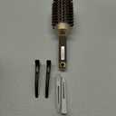 AIMIKE Round Hair Brush, Nano Thermal Ceramic & Ionic Tech, 2.1 Inch Barrel with Boar Bristles for Enhanced Texture, Golden, Hair Drying, Styling, Curling and Shine + 4 Free Clips