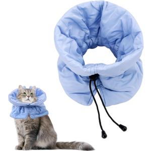 Adjustable Recovery Collar - Lightweight, Waterproof & Soft for Cats & Dogs - Prevents Licking Wounds (S)