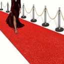 Red Carpet Runner 3x20 Feet, Non-Slip Waterproof Aisle Rug with Rubber Backing, Rolled Shipping, No Creases, Perfect for Weddings, Parties, Events, Banquets & Hollywood Runway