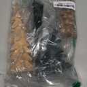 Velvet Christmas Tree Figurines Set of 3 - Tabletop Christmas Tree Figurine Decorations for Indoor Statues Decorative Fireplace Holiday Centerpieces Gifts (Khaki, Brown, Green)