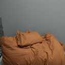 Luxlovery Pumpkin Color Comforter Set Queen Rust Comforter Bedding Set Full Burnt Orange Caramel Soft Blanket Quilts Pumpkin Brown Terracotta Comforter with 2 Pillowcases