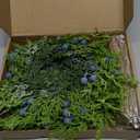 6 PCS Small Spring Summer Blue Berry Cabinet Wreath Artificial Mini Kitchen Wreaths Vintage Swags Wreath with Retro Burlap Ribbon for Farmhouse Rustic Home Front Door Window Pillar Wedding Chair Wall