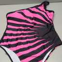 WDIRARA Women's Striped One Shoulder Swimsuit One Piece Swimwear Monokini, SIZE XL