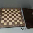 Wooden Chess Board 16 Inch - Professional Tournament Chessboard Only, Premium Wood Board Game with Notation, Scratch-Resistant UV Coating, Portable Table Chess Board No Pieces with Gift Package