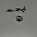 Eastman 1/2 inch Sweat x 3/8 inch OD Compression Quarter Turn Angle Stop Valve with Extension Tube, Brass Plumbing Fitting, Chrome, 10742LF