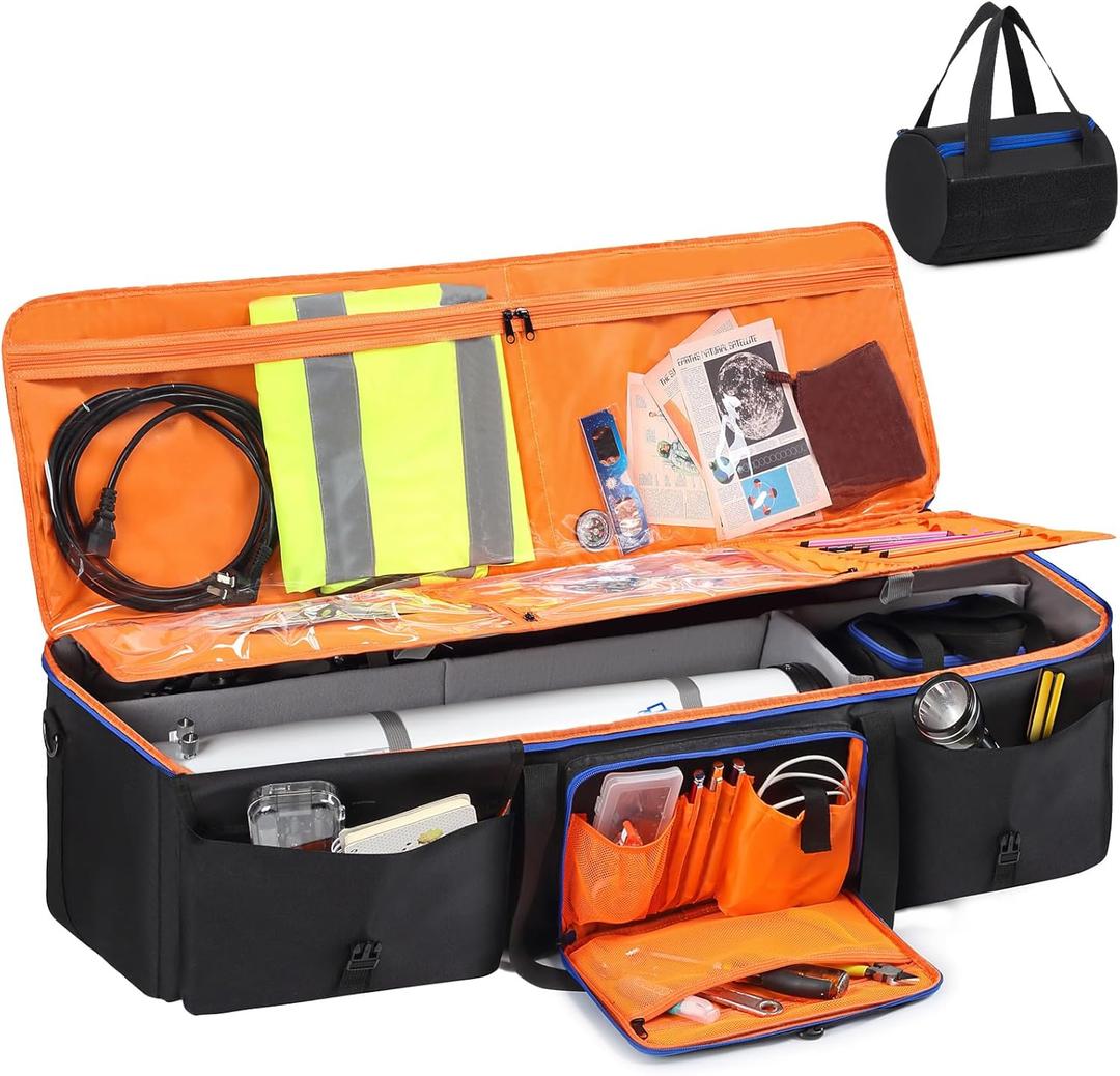 Large Telescope Bag,40.5 inch Telescope Carrying Case for Telescope Tube & Tripod, Soft Padded Telescope Storage Bag with Adjustable Shoulder Strap and Fixed Buckles,Telescope Accessories Carry Case