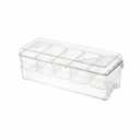 Kitchen Compartment Fruit Box, Portion Control Salad Bento Container, Divided Meal Prep Lunch Tote for Work Picnic Camping Travel, Set Of 2