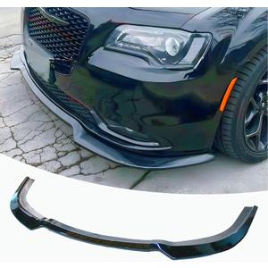 Front Bumper Lip Splitter Spoiler Fit for Chrysler 300 C/S/Limited/Touring 2015-2023 Gloss Black 3pcs Accessories Air Chin Body Kit