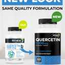 Renew Actives Quercetin 1000MG per 2 Capsules  Max Potency Natural Bioflavonoid for Antioxidant Protection  Neutralizes Free Radicals & Supports Blood Vessel Health  Made in Canada  60 Capsules