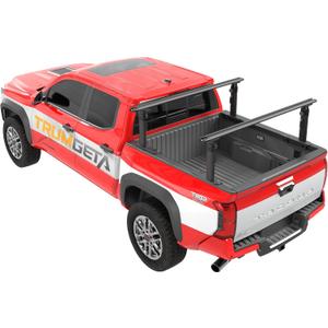 TRUMGETA Ladder Rack for Truck, 800 LBS Capacity Truck Bed Rack, 19"-25" Height-Adjustable Aluminum Truck Ladder Racks, Fit for Medium-Size Pickup Toyota Tacoma Jeep Gladiator with Bed Rail