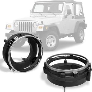 fit for Jeep Wrangler Headlight Bracket, Headlight Mounting Bracket Compatible with 1997 1998 1999 2000 2001 2002 2003 2004 2005 2006 Jeep Wrangler, Replace 110383 110384 2PCS(Left+Right)