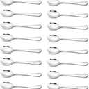 Briout Teaspoons, 24 Piece Spoons Silverware, 6.7 Inches Premium Food Grade Stainless Steel Tea Spoons, Kitchen Dessert Spoons Set, Mirror Finish Dishwasher Safe