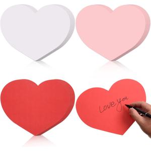 36 Pcs Large Valentines Day Heart Cutouts Paper Hearts Shape Cut-Outs Red Pink White Heart Cutouts Decorations for DIY Valentines Day Craft Love and Peace School Craft Projects,9.84x7.87 Inch