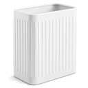 TrashAid Small Bathroom Trash Can, 2.1 Gallon Bathroom Garbage Can, Stainless Steel Waste Basket for Office, Under Desk, Bedroom, Rv, White