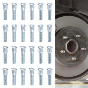 24Pack Wheel Stud 1/2"-20 UNF Thread for Trailer for Lippert Axles 3500 lb for 4400 lb Dexter Trailer Axles | Size 0.617" Spline | 0.77" Head | 2.2" Length| Heavy Duty Wheel Bolts