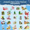 Advent Calendar 2025 - Xmas Themed Building Toys - 24 Days Christmas Countdown Calendar, Christmas Stocking Stuffers for 4 5 6 7 8-12 Years Old Boys Girls Kids