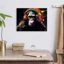 Monkey Street Graffiti Wall Art Boys Room Decor Abstract Banksy Animal Canvas Art Painting for Living Room Office Wall Decor Home Decoration Watercolor Gaming Monkeys Poster Prints Artwork 12x16 (TYDXX)