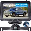 Wireless Backup Camera Ease Install - Color Image HD 1080P 5 Inch Monitor Digital Signal Stable No-Delay Bluetooth Rear View Camera Auto-Switching Night Vision for Truck/Car/Pickup/SUV/Camper - LK2