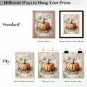 2 x JXREQ Vintage Pumpkin Fall Decorations Wall Art for Home Kitchen Living Room Bathroom Bedroom, Retro Pumpkins Wall Art Posters for Harvest Thanksgiving Decorations Set of 4, 8x10 Inch Unframed