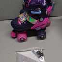 2PM SPORTS Roller Skates for Girls Boys Kids Age 4-6 5-8 6-12 8-12 with Light Up Wheels, Adjustable Youth Rollerskates ,  (Small - Little Kid, Purple Pink), (10C-13C (Kid))