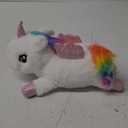 SQEQE Weighted Unicorn Plush, Weighted Unicorn Stuffed Animal, Cute Plushies Soft Pillow Toy Gift for Kids Adults 9.8 Inch, 0.8 Lbs (Uniocrn)