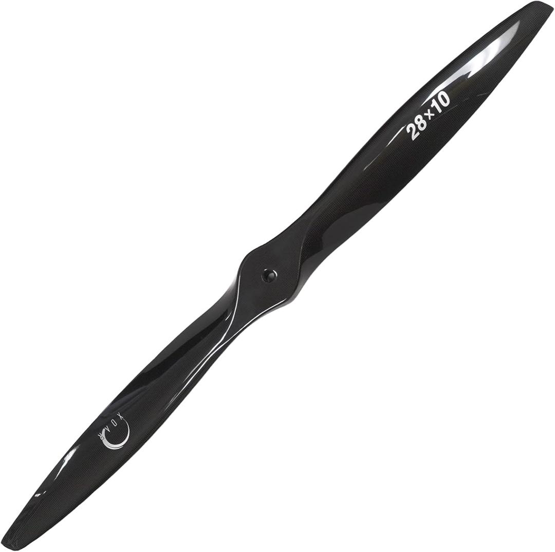 XOAR PJT1 28 Inch 2-Blade Carbon Fiber RC Airplane Propeller Prop for Fixed-Wing RC Planes w/ 120cc Engine (28x10 Tractor)