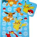 Franco Pokemon Gamer Kids Bath/Pool/Beach Soft Absorbent Cotton Terry Towel with Washcloth 2 Piece Set, 50 in x 25 in, (Officially Licensed Product) (25" x 50", Pokemon 2)
