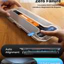 DIMONCOAT 4-PACK Privacy Screen Protector Compatible with iPhone 16 [Auto Alignment Kit] [10X Military Protection] iPhone 16 6.1 inch Tempered Glass Film [Case Friendly] (Black)