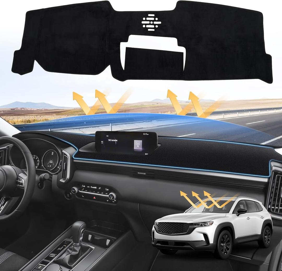 Sunsdrew Dash Cover for 2023-2025 2026 Mazda CX-50 Dashboard Cover Mat for CX50 Accessories Sunshade Nonslip Mesh Protector No Glare